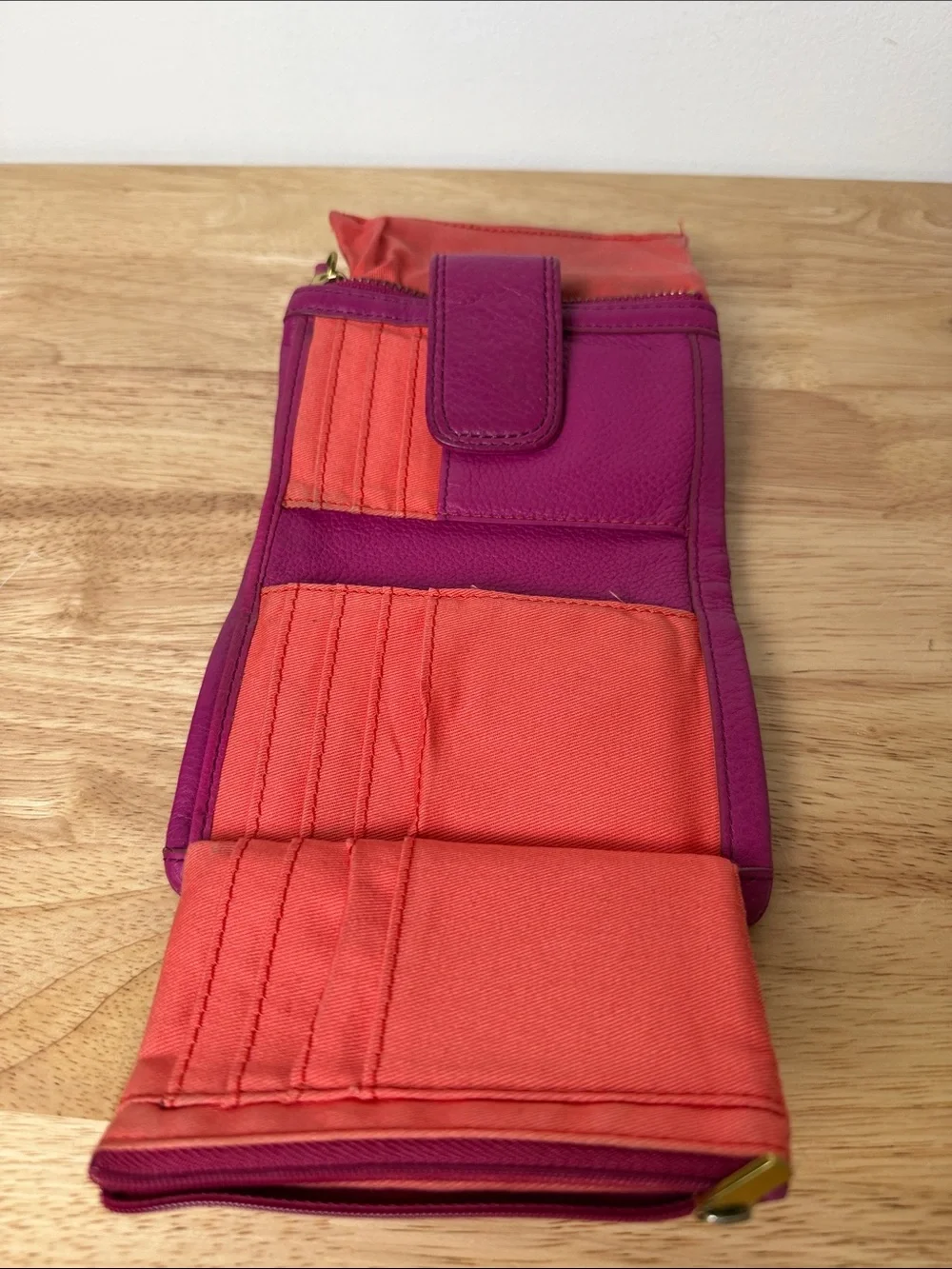 Used Fossil Women’s Leather Wallet Organizer